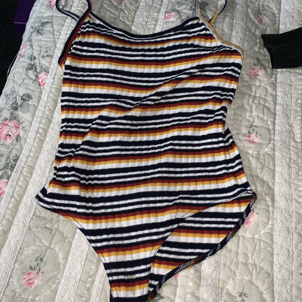Striped bodysuit